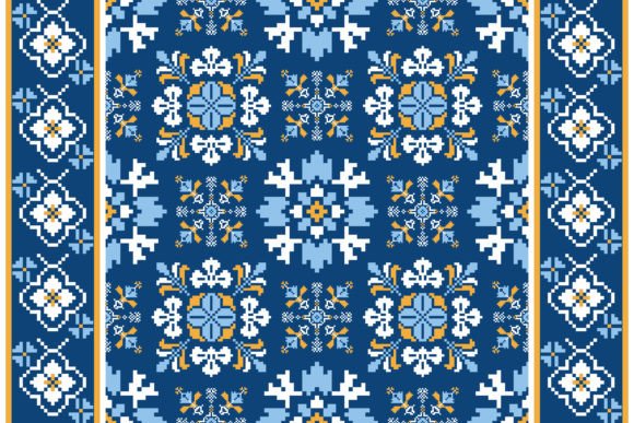 Beautiful Floral Cross Stitch Embroidery