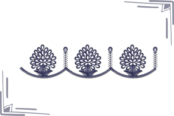 Cut Work Floral Border