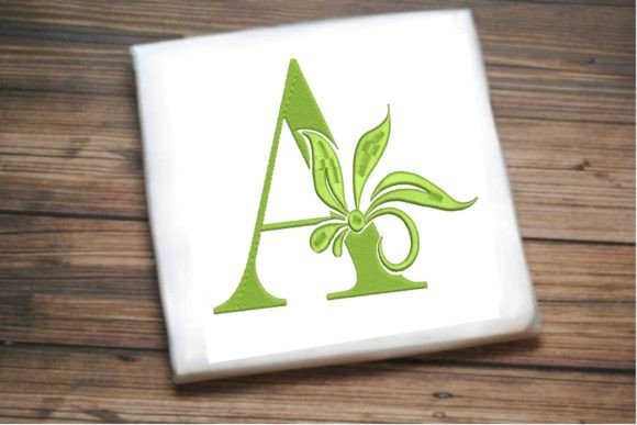 Elegant Floral Alphabet Letter A