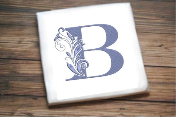 Elegant Floral Alphabet Letter B