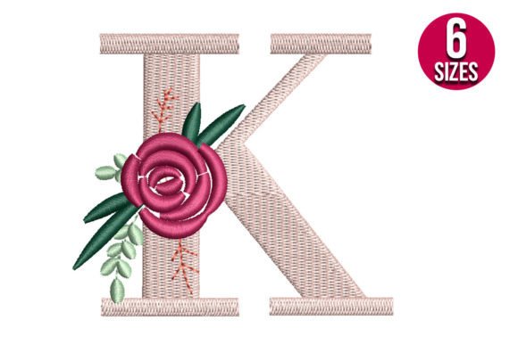 Floral Alphabet K Letter – Embroidery Designer Review