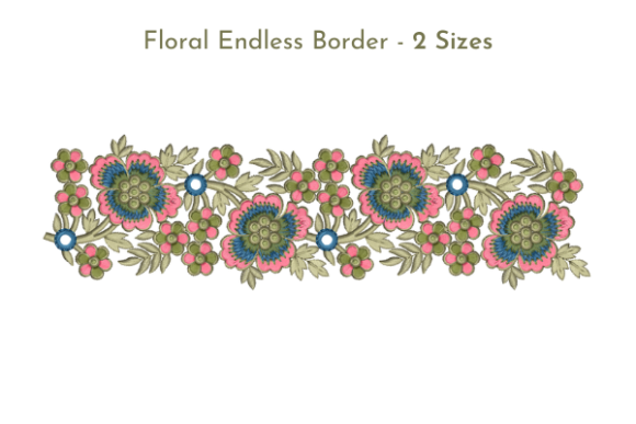 Floral Endless Border: Embroidery Design Review for Sellers