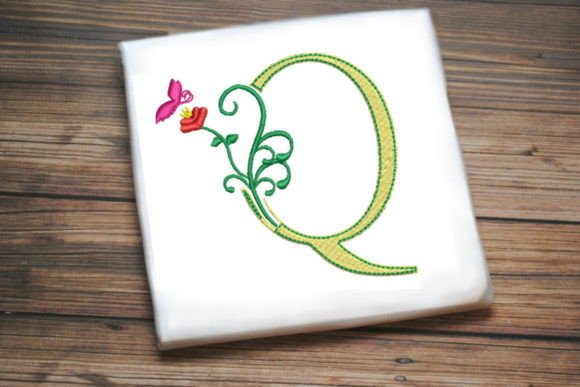Floral Letter Q with Butterfly – A Designer’s Holiday Review