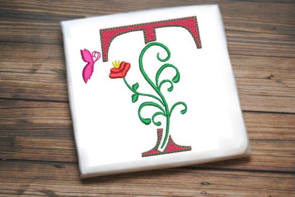 Floral Letter T with Butterfly: An Embroidery Designer’s Review