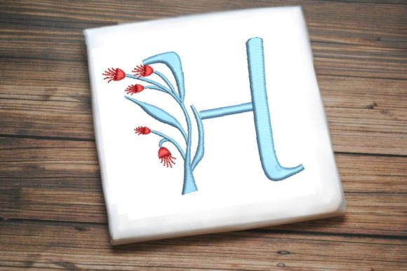 Floral Monogram Letter H Embroidery Design Review