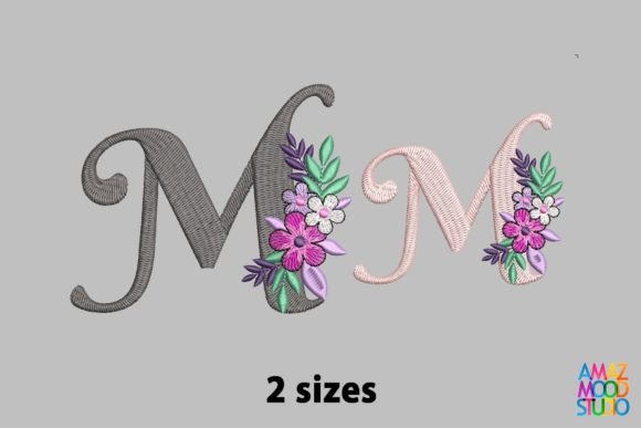Letter M Floral Monogram Embroidery Design Review