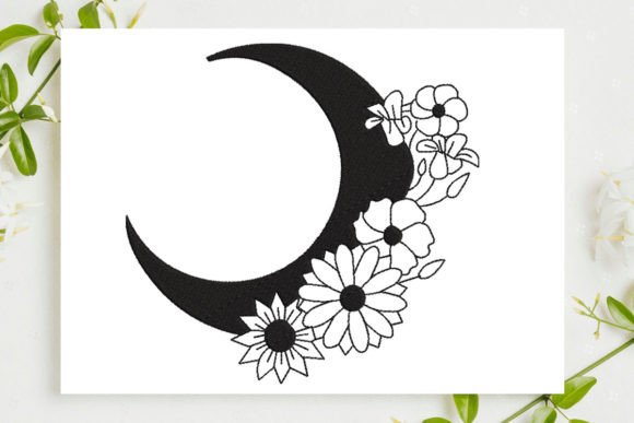 Moon with Flower: A Craft Fair Embroidery Review